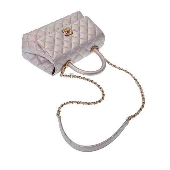 CHANEL Lambskin Quilted XS Mini Top Handle Rectangular Flap Bag Pink - Picture 5 of 12